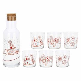 Set mit Flasche und Gläsern Regali d'inverno