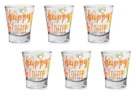 Set mit 6 Espressotassen Happy Country