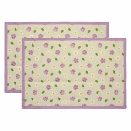 Set of 2 Florianne cotton table mats