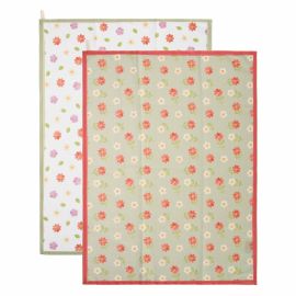 Set of 2 Florianne cotton tea towels