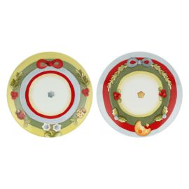 Set of 2 Bosco Magico porcelain dessert plates
