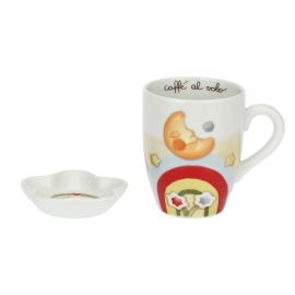 Bosco Magico porcelain mug with teabag dish