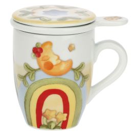 Bosco Magico porcelain herbal tea mug with lid