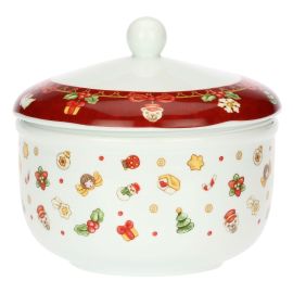 Desideri di Natale porcelain biscuit jar with lid