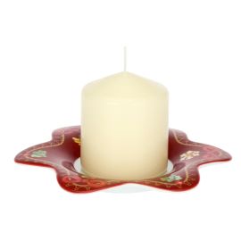 Desideri di Natale candle with small porcelain plate