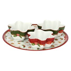 Desideri di Natale Appetizer dish with 3 bowls 