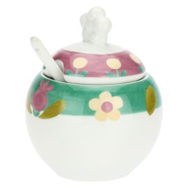 Florianne primavera porcelain sugar bowl with spoon