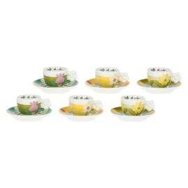 Florianne primavera set of 6 porcelain espresso coffee cups