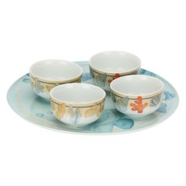 Mare da amare set of 4 porcelain bowls with tray