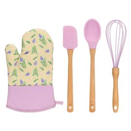 Sorprese di Pasqua cotton oven glove and wooden spoons set