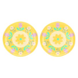 Florianne primavera set of 2 melamine dinner plates