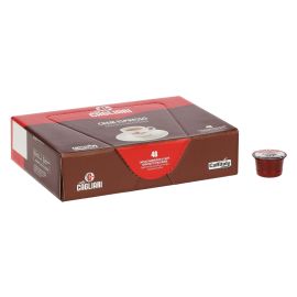 Set of glass coffee cups with display