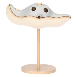 Ceramic manta ray with stand, large