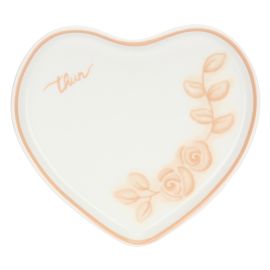 Piattino in porcellana a forma di cuore