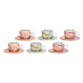 Set of 6 Bloomia porcelain coffee cups