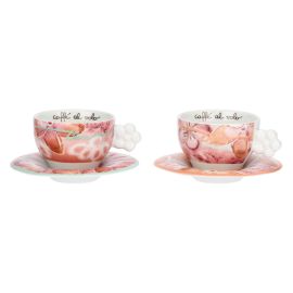 Set of 2 medium Bloomia porcelain cups