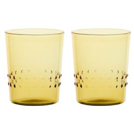 Set of 2 Bloomia glass water glasses