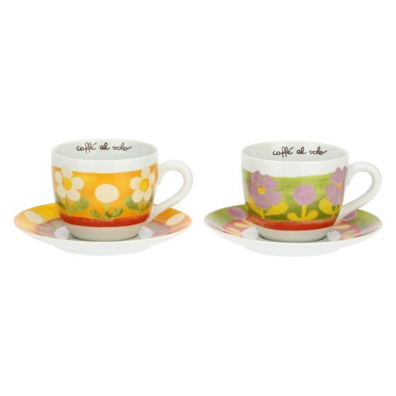 Set 2 tazze colazione in porcellana Florianne