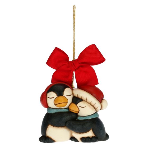 4 x 3,3 x 5,5 h cm Soprammobile Pinguino con Cappellino Natalizio Formato Mini Ceramica Visita lo Store di THUNTHUN Accessori per la Casa da Collezionare 